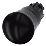 Mushroom pushbutton, 22 mm, round, plastic, black, 40 mm, positive...3SU1000-1HB10-0AA0-Z Y10