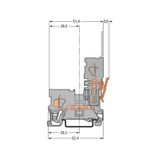 1-conductor/1-pin carrier terminal block for DIN-rail 35 x 15 and 35 x