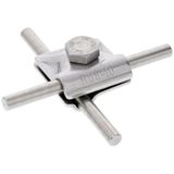 MV clamp StSt (V4A) f. Rd 8-10mm with hexagon screw