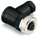 Fitted pluggable connector 5-pole M12 socket, right angle