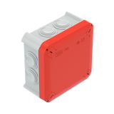 T 60 RO-LGR Junction box with entries, red cover 114x114x57