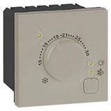 Arteor™ - Thermostat for electric floor heating - 2 modules - Champagne