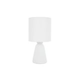 White Gypsum & White Fabric Shade LED E14 1x5 Watt 230 Volt IP20 Bulb Excluded D: 12 H: 22.5 cm