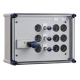 Light+power distribution enclosure RCCB 40A 30mA+busbar