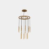 Pendant Candle 15 Bodies Chandelier LED 49.4W 2304lm 2700K Brass