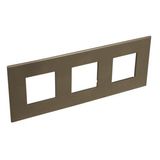 French and German standard plate square version 3x2 modules - dark bronze