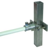 Railing clamp f. DEHNiso Combi w. bush D 16 mm f. square profiles -50x