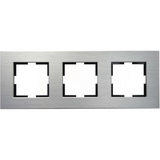 Novella Accessory Aluminium - Silver Three Gang Frame