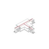 CTLS RECESSED POWER T CONNECTOR , RIGHT 2 (T-R2) BLACK