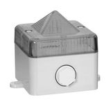 Allen-Bradley, 855B-GMS24R8, 855B Mini-Square Beacon, Gray Housing, 24V AC/DC Full Voltage, 5 Joule Strobe, Yellow