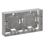 SURFACE-MOUNTING BOX 2 GANG ALUMINIUM