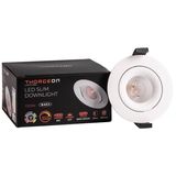 LED Downlight 8W Dali Dim to Warm 520lm IP44 38° CRI>90 PF>0,9 (Internal Driver Included) RAL9003 THORGEON
