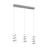 Laola LED pendant 3-pc chrome 4000K