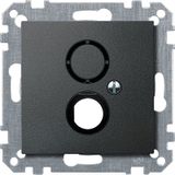 Central plate for BNC/TNC socket, anthracite, system M