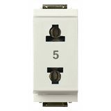 2P 15A USA+EU ø4,8mm outlet white