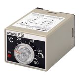 Electronic thermostat with analog setting, (45x35)mm, 0-100deg, socket