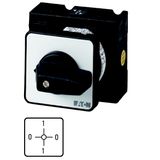 ON-OFF switches, T0, 20 A, flush mounting, 2 contact unit(s), Contacts: 4, 90 °, maintained, With 0 (Off) position, 0-1-0-1, Design number 15042