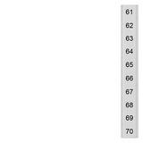 labeling plate, flat, 61-70, termin...