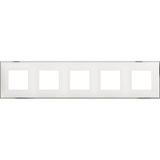 CLASSIA - COVER PLATE 2X5P WHITE CHROME