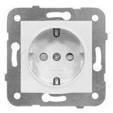 Socket outlet with safety shutter, cage clamps, white