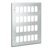 Synergy Grid 4 x 3 Gang 24 Module Front Plate Metalclad