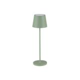 Sandy Olive Green Aluminium & Acrylic LED 2 Watt 192Lm 2700K DC 5 Volt IP54 Switch On/Off/ USB Type C Wire Rechargeable with PG base D: 11.4 H: 39.5 cm