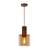 TOLEDO Pendant E27/60W Copper/Glass Amber