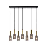 Lucide CORALIE - Pendant light - 7xE27 - Matt Gold / Brass