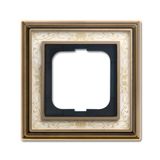 1721-846-500 Cover Frame 1gang(s) antique brass decor ivory white - Busch-Dynasty