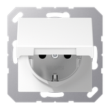 SCHUKO® socket with hinged lid A1520KLWW