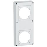 Faceplate for combined unit P17 - 2 sockets 16 or 32 A