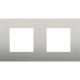 Twofold faceplate with 71 mm centre distance, Niko Pure stainless stee