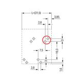 2-conductor PCB terminal block 10 mm² Pin spacing 7.5 mm red