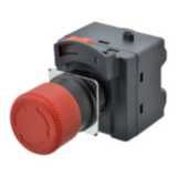 Emergency stop switch, Push-In, non-illuminated, 30 mm dia, push-lock/