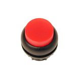 Illuminated pushbutton actuator, RMQ-Titan, Extended, momentary, red, Blank, Bezel: black