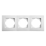 Linnera-Rollina Three Gang Frame White