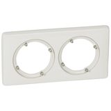 PLAQUE ETANCHE IP44 2 POSTES (4 MOD) BLANC