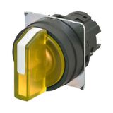 Selector A22NZ Ã˜22, 3 position, Lighted, bezel PLASTIC, AUTO RESET ON A2270489M