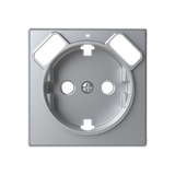 8588.3 PL Cover plate for Schuko socket outlet - Silver Socket outlet Central cover plate Silver - Sky Niessen