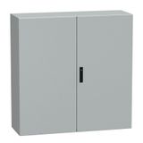 Spacial CRNG plain door w/o mount.plate. H1200xW1200xD400 IP55 IK10 RAL7035.