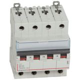 DX³6000 10kA high inlet and low outlet screw circuit breaker 4P 400V~ - 10A - curve B - 4 modules