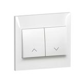 Shutter Switch Push-Button 2 Gang 7X7 White, Legrand-Belanko S