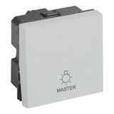 Arteor™ - Master push-button for lighting control - 2 modules - Soft Alu