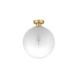 Brass Gold Metal & Gradient White Glass LED E27 1x12 Watt 230 Volt IP20 Bulb Excluded D: 30 H: 35.5 cm