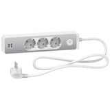 Schuko 3G TS w SW & 2 USB 1.5M WE+AL