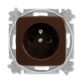 5519B-A02347 H Outlet single with pin + cover Brown