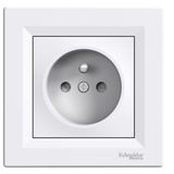 ASFORA Single socket with apertures white