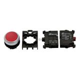 Set of illuminated push-button red 24V with 1NC contact