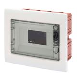 FLUSH-MOUNTING ENCLOSURE WITH SMOKED TRANSPARENT DOOR 8 MODULES IP40