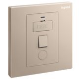 Galion - 1 gang switched fused connection unit with led power indicator and cord outlet - 13A - Rose Gold